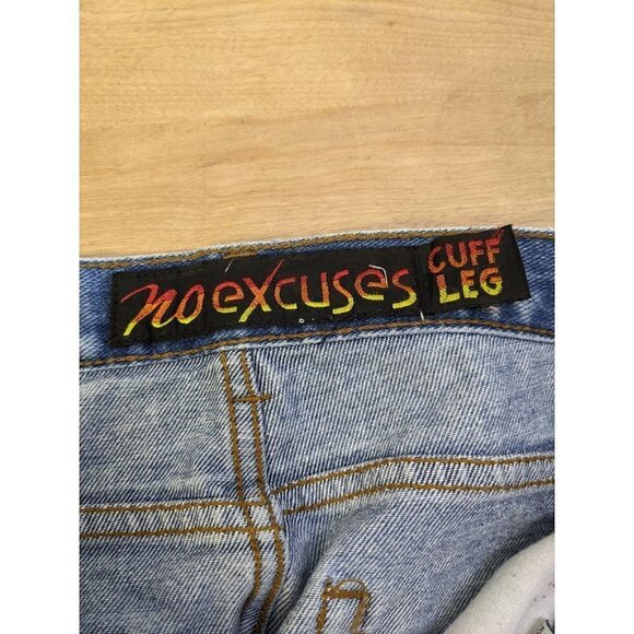 Vintage 90s NO EXCUSES Girl Gear Cuff Leg Jeans 13 - Picture 6 of 7